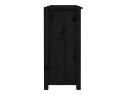 Aparador Negro 100x35x74,5 cm Madera Maciza de Pino