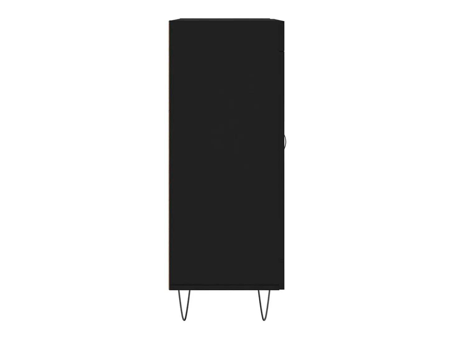 Aparador negro 69,5x34x90 cm madera de ingeniería