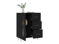 Aparador negro 69,5x34x90 cm madera de ingeniería