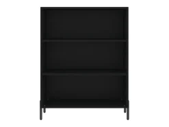 Aparador negro 69,5x32,5x180 cm madera de ingeniería