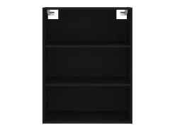 Aparador negro 69,5x32,5x180 cm madera de ingeniería