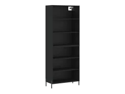 Aparador negro 69,5x32,5x180 cm madera de ingeniería