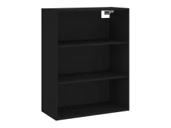 Aparador negro 69,5x32,5x180 cm madera de ingeniería