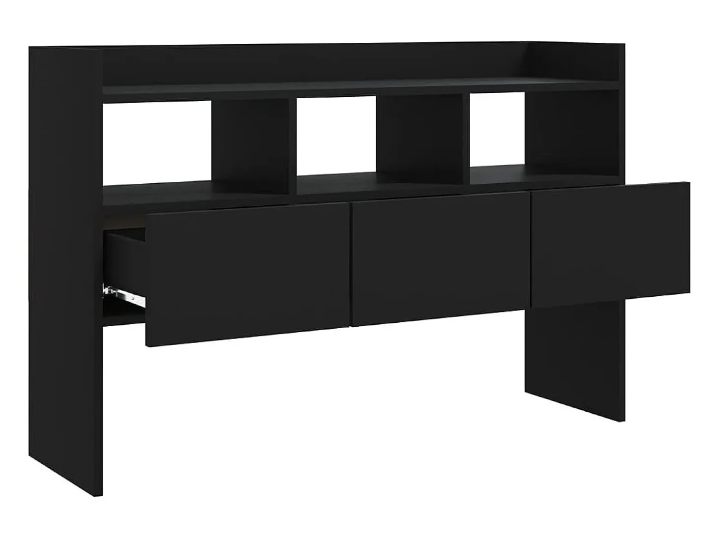 Aparador negro 105x30x70 cm Madera de ingeniería