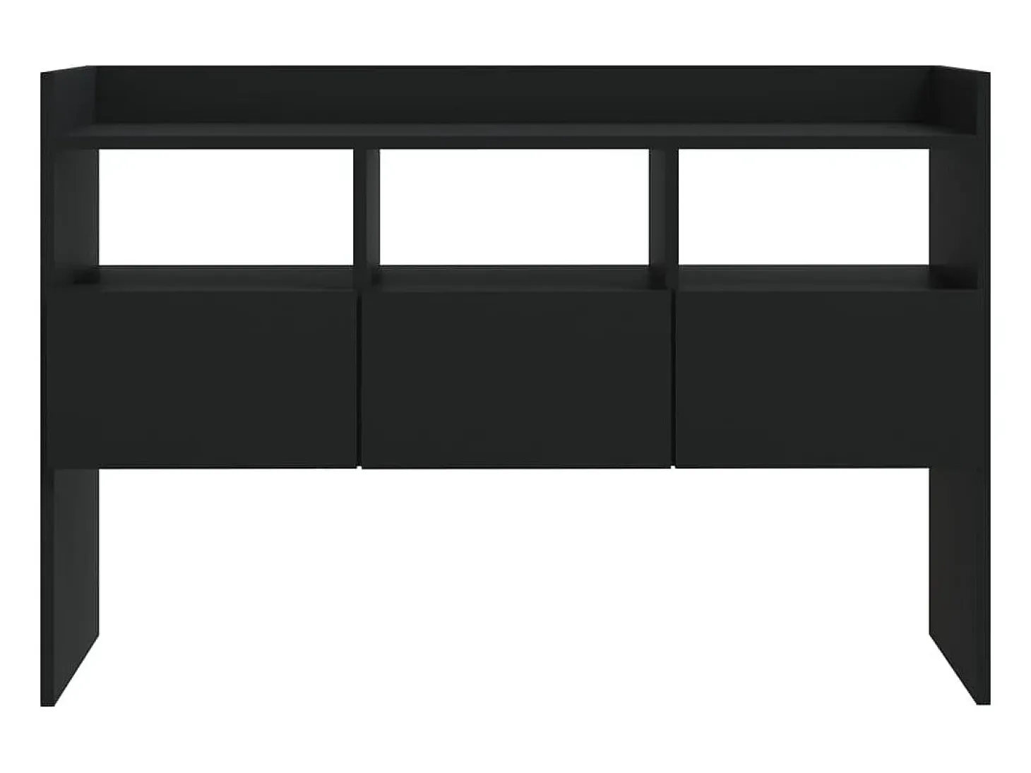 Aparador negro 105x30x70 cm Madera de ingeniería