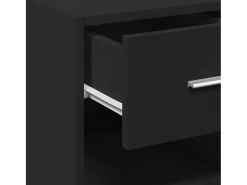 Aparador negro 40x42,5x93 cm madera contrachapada