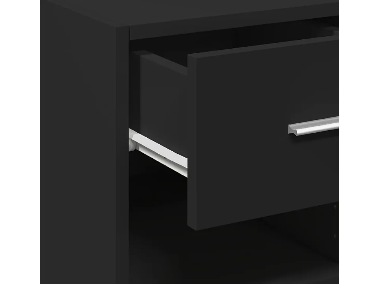 Aparador negro 40x42,5x93 cm madera contrachapada
