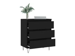 Aparador negro 60x35x70 cm Madera de ingeniería