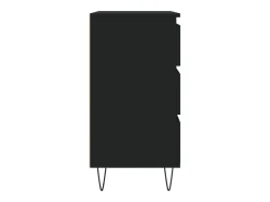 Aparador negro 60x35x70 cm Madera de ingeniería