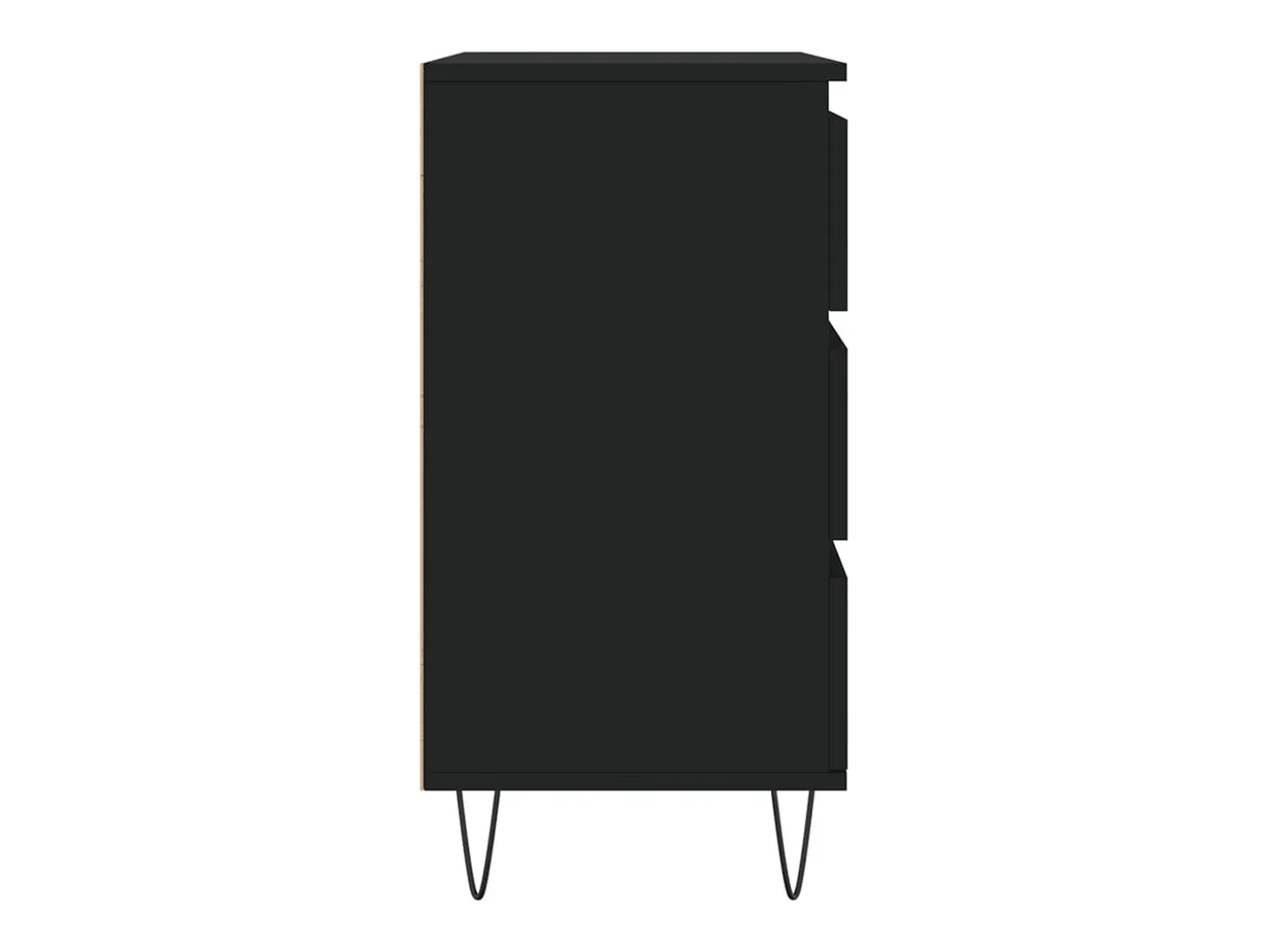 Aparador negro 60x35x70 cm Madera de ingeniería