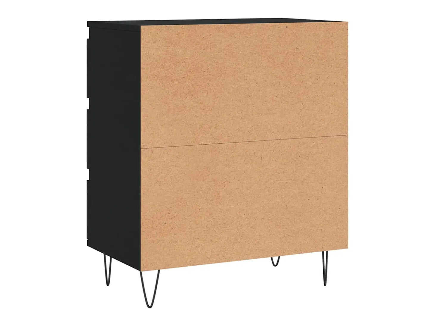Aparador negro 60x35x70 cm Madera de ingeniería