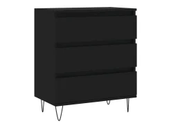 Aparador negro 60x35x70 cm Madera de ingeniería