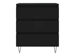 Aparador negro 60x35x70 cm Madera de ingeniería