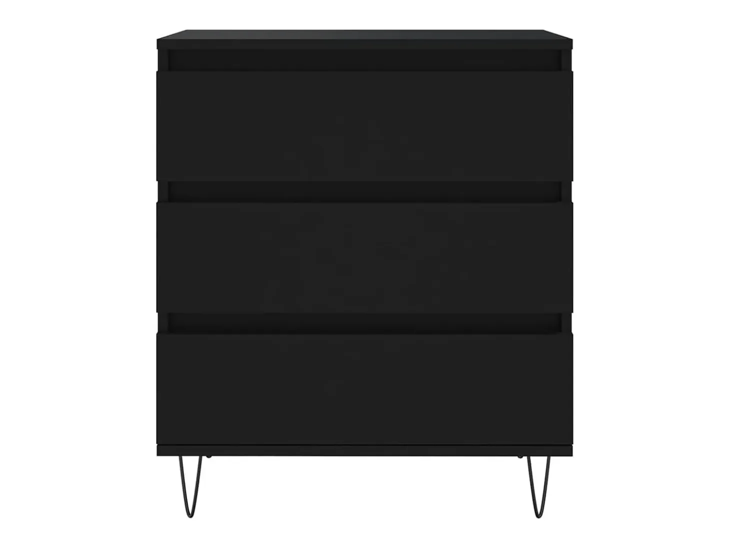 Aparador negro 60x35x70 cm Madera de ingeniería