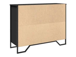 Aparador negro 97x32,5x74,5 cm madera de ingeniería