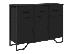 Aparador negro 97x32,5x74,5 cm madera de ingeniería