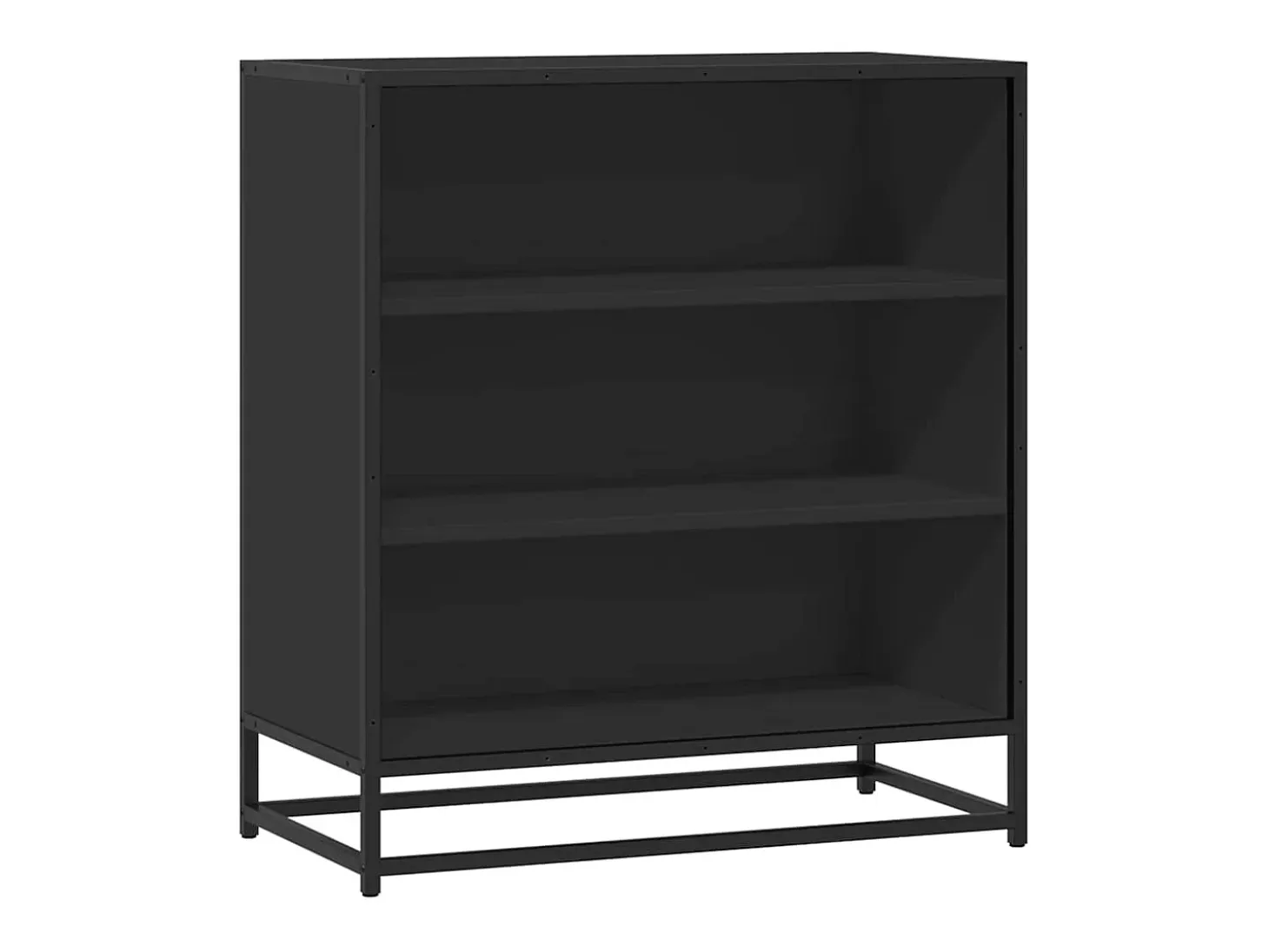 Aparador negro 68x35x76 cm madera contrachapada y metal