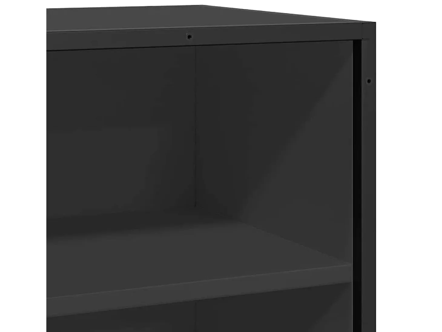 Aparador negro 68x35x76 cm madera contrachapada y metal