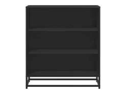 Aparador negro 68x35x76 cm madera contrachapada y metal