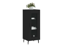Aparador negro 34,5x34x90 cm Madera de ingeniería