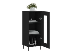 Aparador negro 34,5x34x90 cm Madera de ingeniería