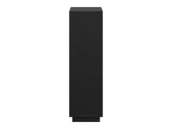 Aparador Negro 74x35x117 cm Madera Maciza de Pino
