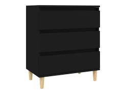 Aparador negro 60x35x70 cm Madera de ingeniería