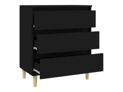 Aparador negro 60x35x70 cm Madera de ingeniería