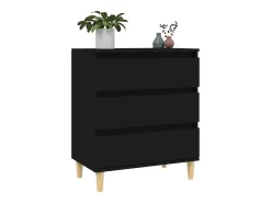 Aparador negro 60x35x70 cm Madera de ingeniería