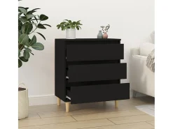 Aparador negro 60x35x70 cm Madera de ingeniería