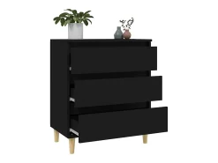 Aparador negro 60x35x70 cm Madera de ingeniería
