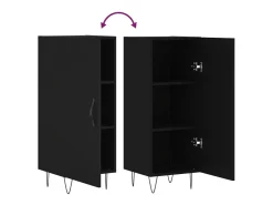 Aparador negro 34,5x34x90 cm Madera de ingeniería