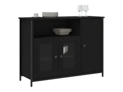 Aparador negro 100x35x75 cm madera de ingeniería