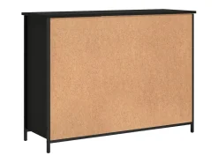 Aparador negro 100x35x75 cm madera de ingeniería