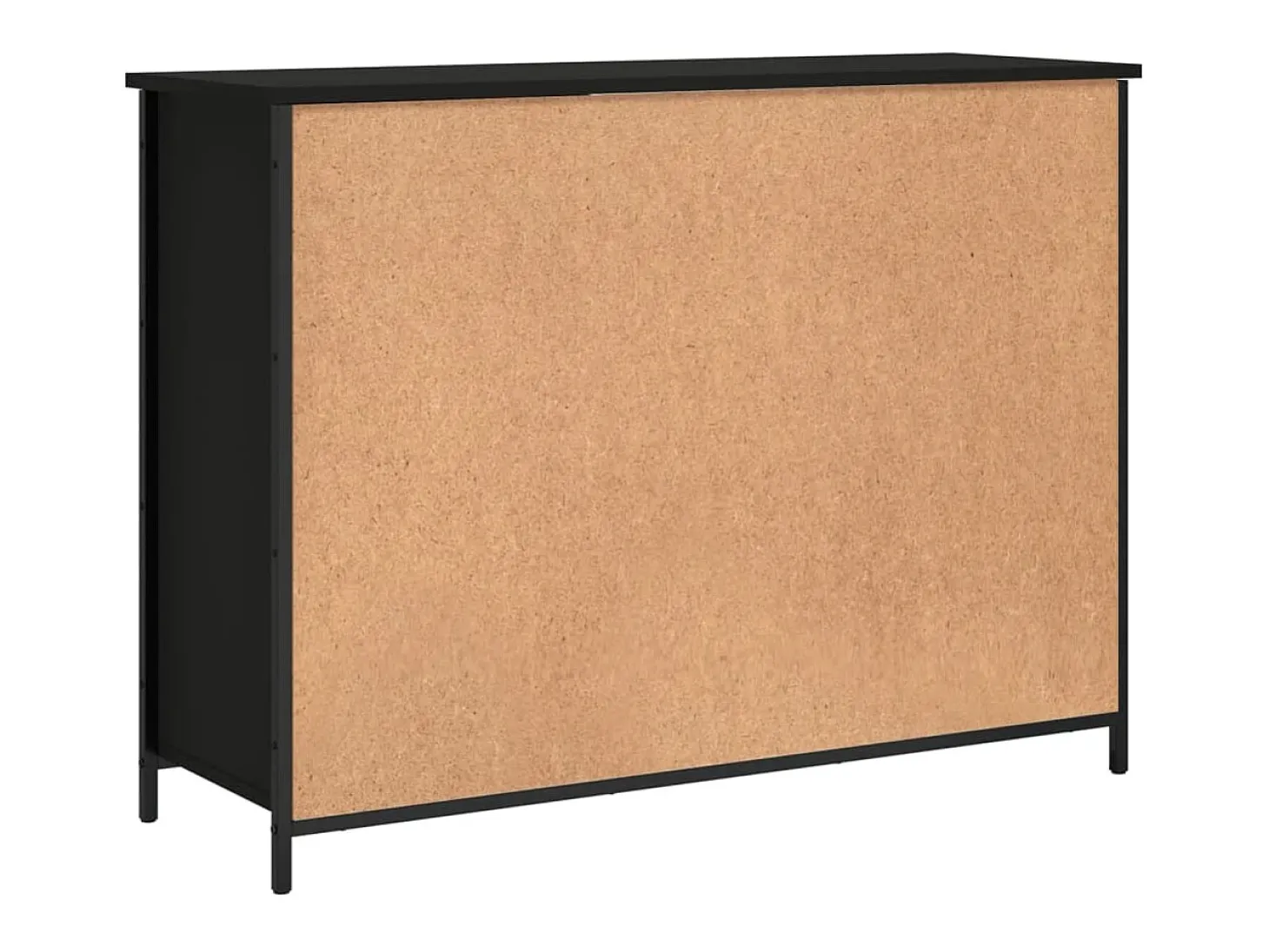 Aparador negro 100x35x75 cm madera de ingeniería