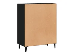 Aparador negro 69,5x34x90 cm madera de ingeniería