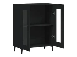 Aparador negro 69,5x34x90 cm madera de ingeniería