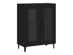 Aparador negro 69,5x34x90 cm madera de ingeniería