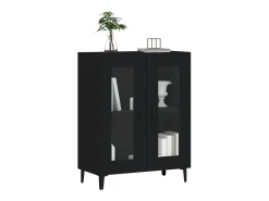 Aparador negro 69,5x34x90 cm madera de ingeniería