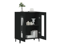 Aparador negro 69,5x34x90 cm madera de ingeniería