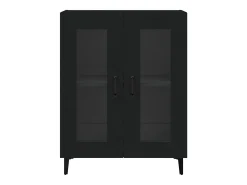 Aparador negro 69,5x34x90 cm madera de ingeniería