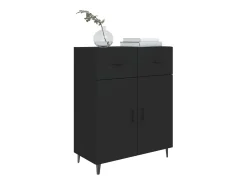 Aparador negro 69,5x34x90 cm madera de ingeniería