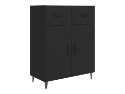 Aparador negro 69,5x34x90 cm madera de ingeniería
