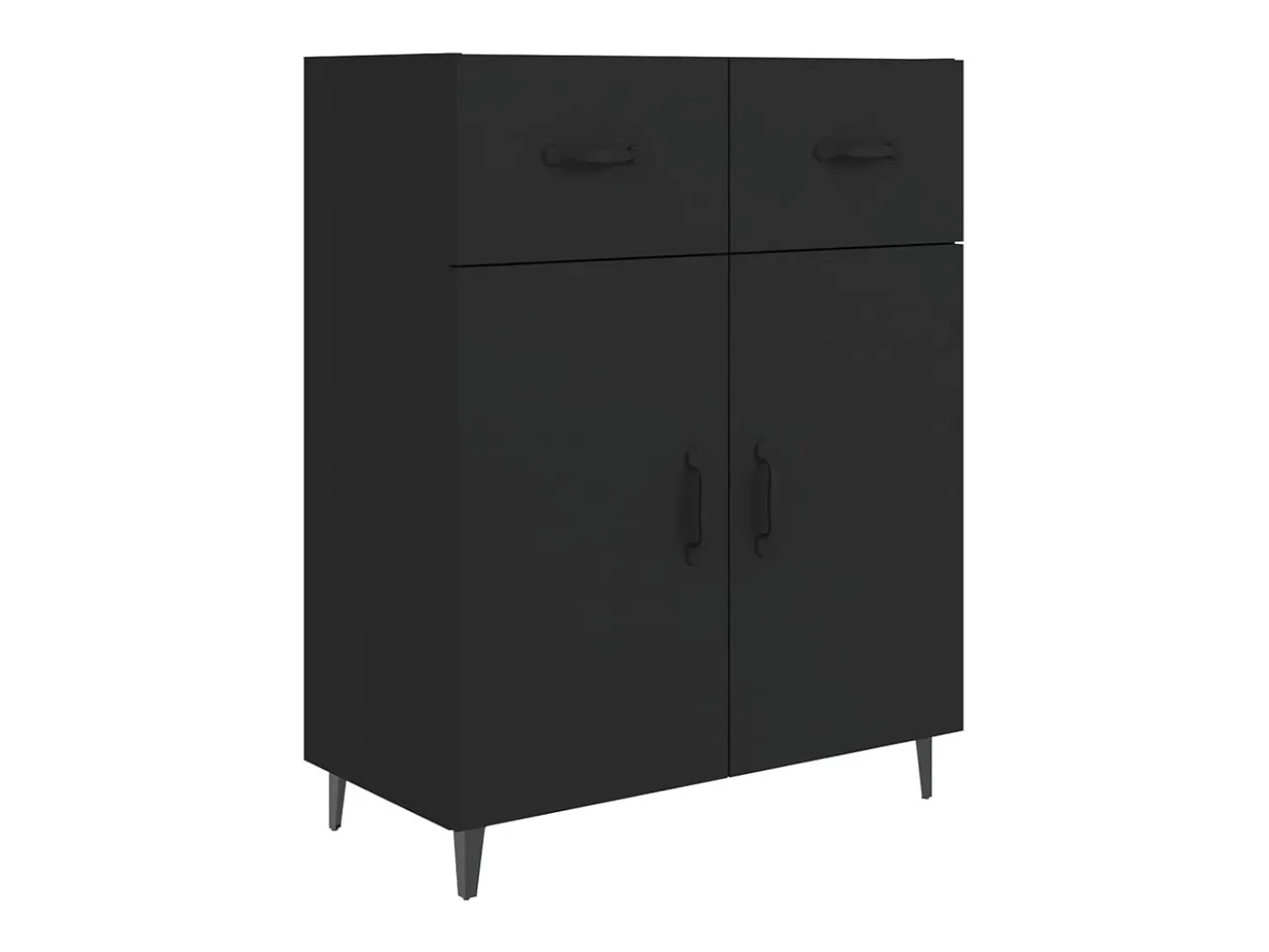 Aparador negro 69,5x34x90 cm madera de ingeniería