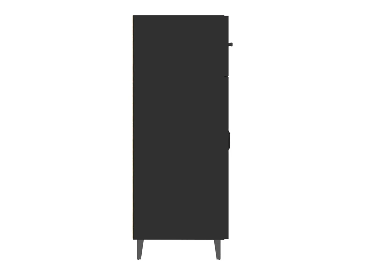 Aparador negro 69,5x34x90 cm madera de ingeniería