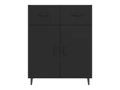 Aparador negro 69,5x34x90 cm madera de ingeniería