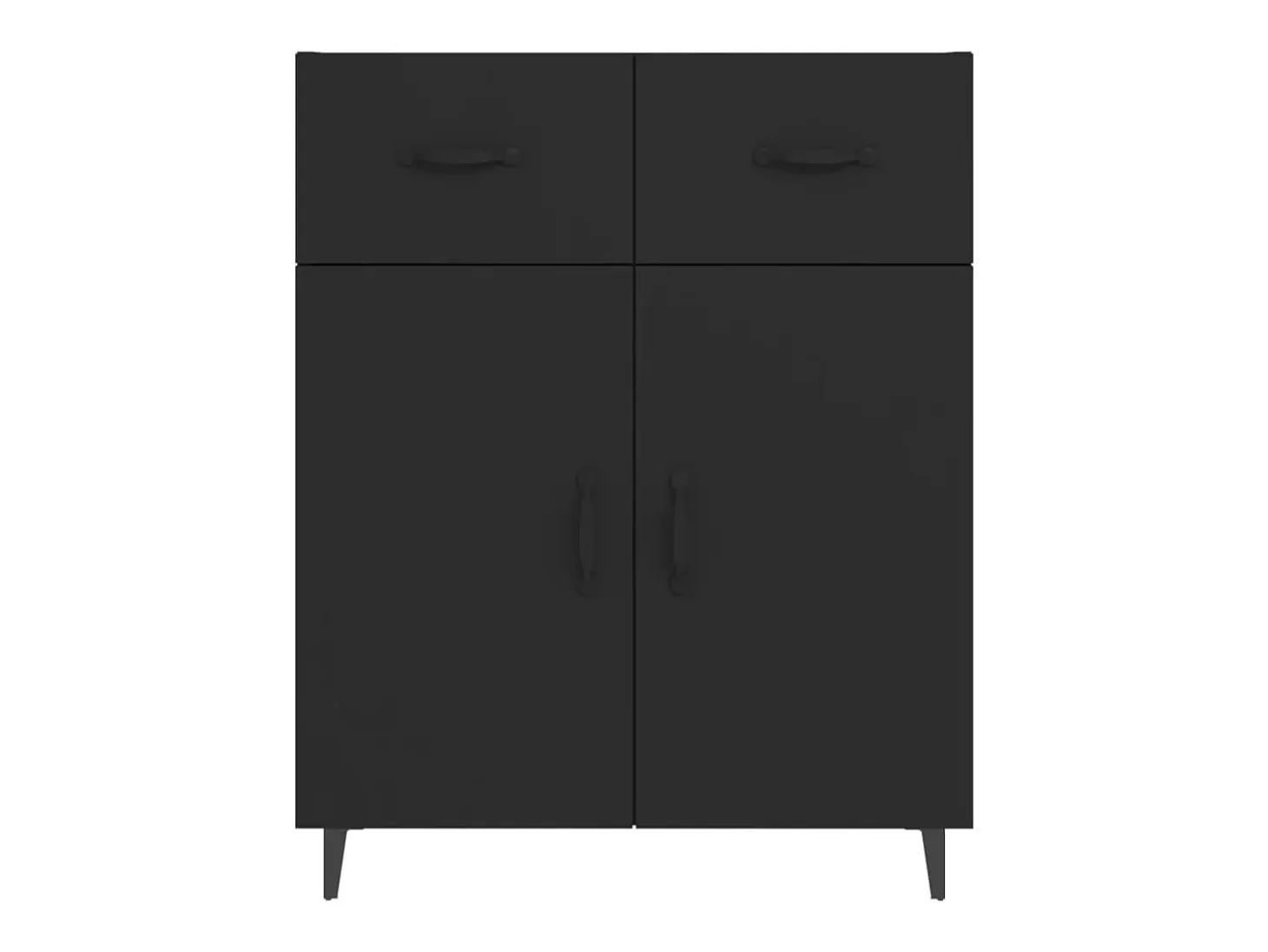 Aparador negro 69,5x34x90 cm madera de ingeniería