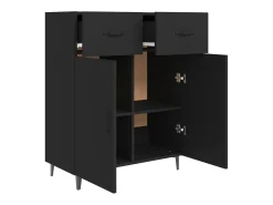 Aparador negro 69,5x34x90 cm madera de ingeniería
