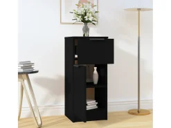 Aparador negro 30x30x70 cm madera contrachapada