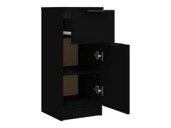 Aparador negro 30x30x70 cm madera contrachapada